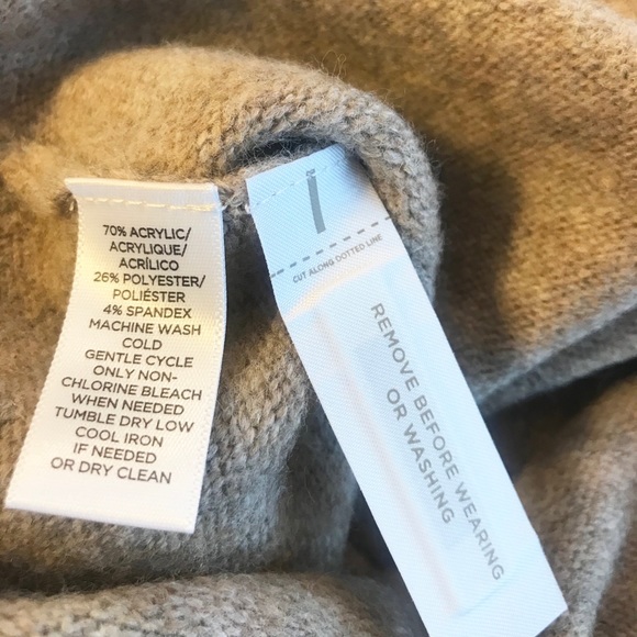 LOFT cold shoulder tan ruffle sweater size small - Picture 6 of 6